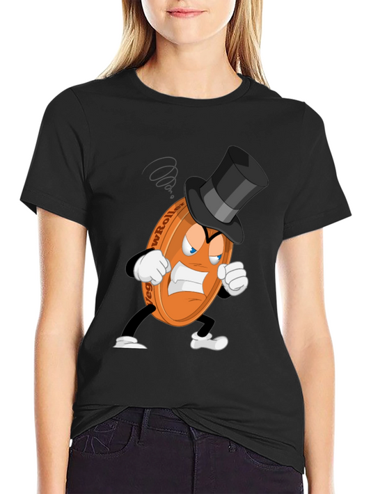 Angry Low Roller Cartoon Black T-shirt