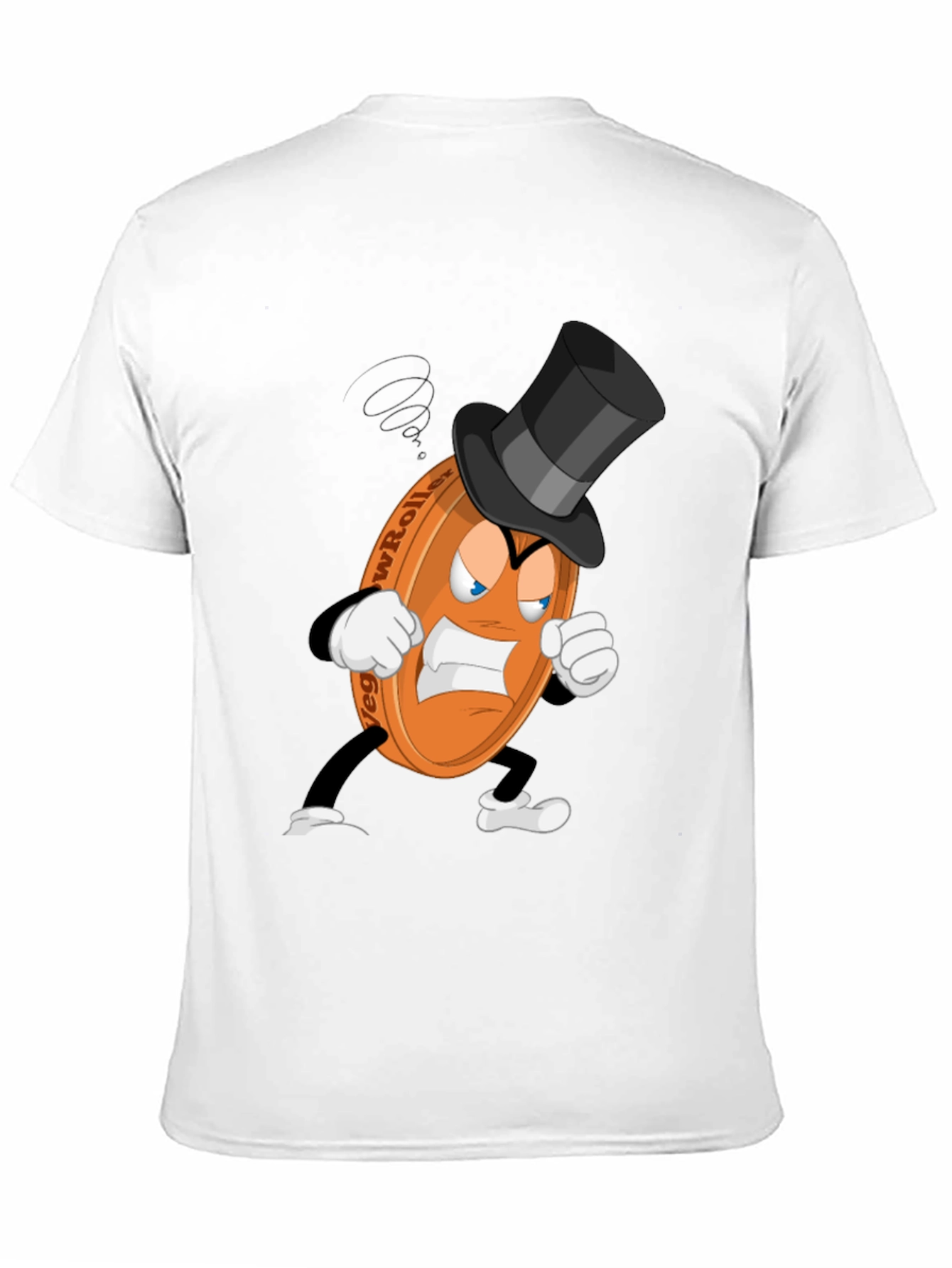 Angry Low Roller Cartoon Black T-shirt