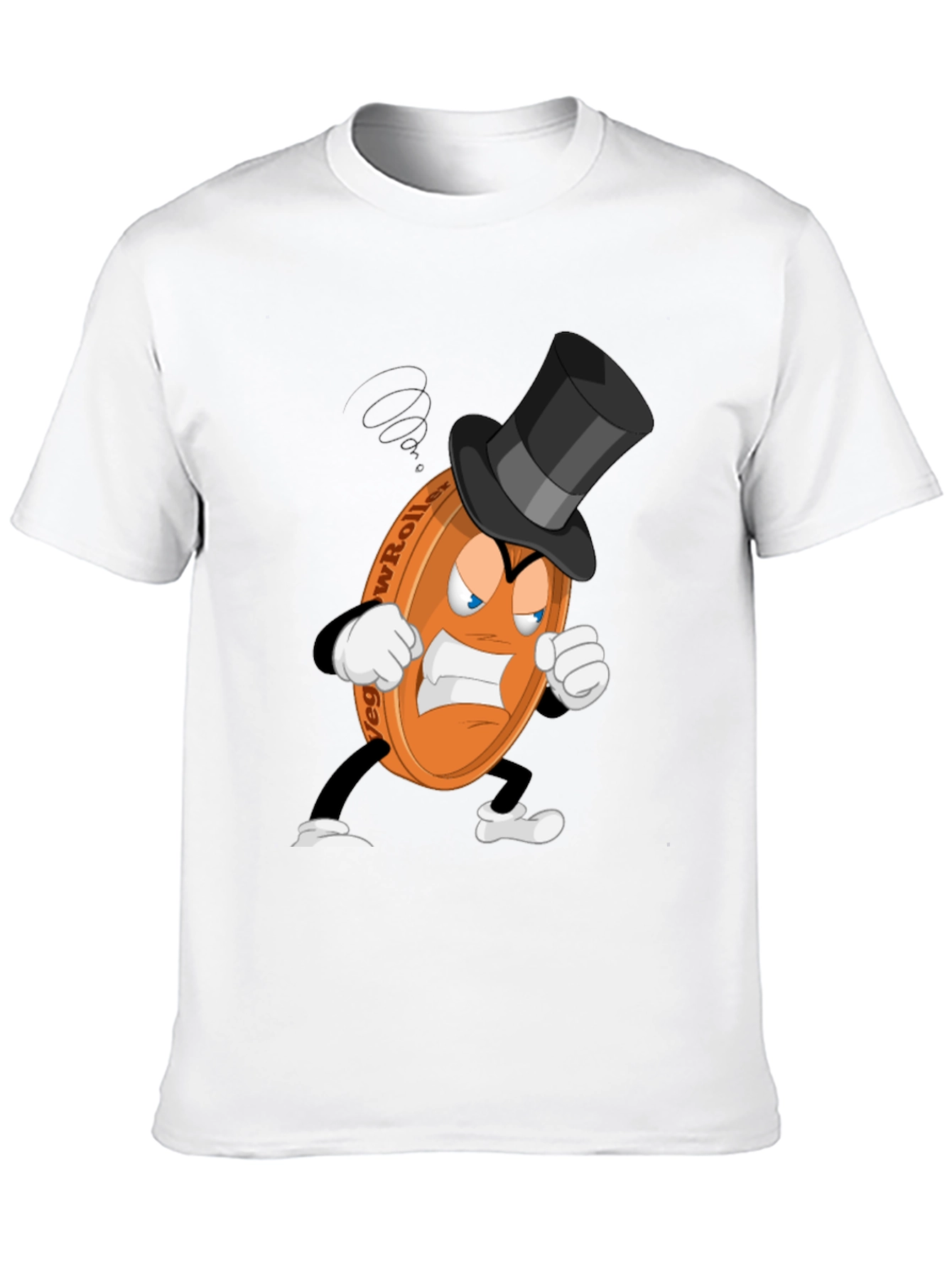 Angry Low Roller Cartoon Black T-shirt