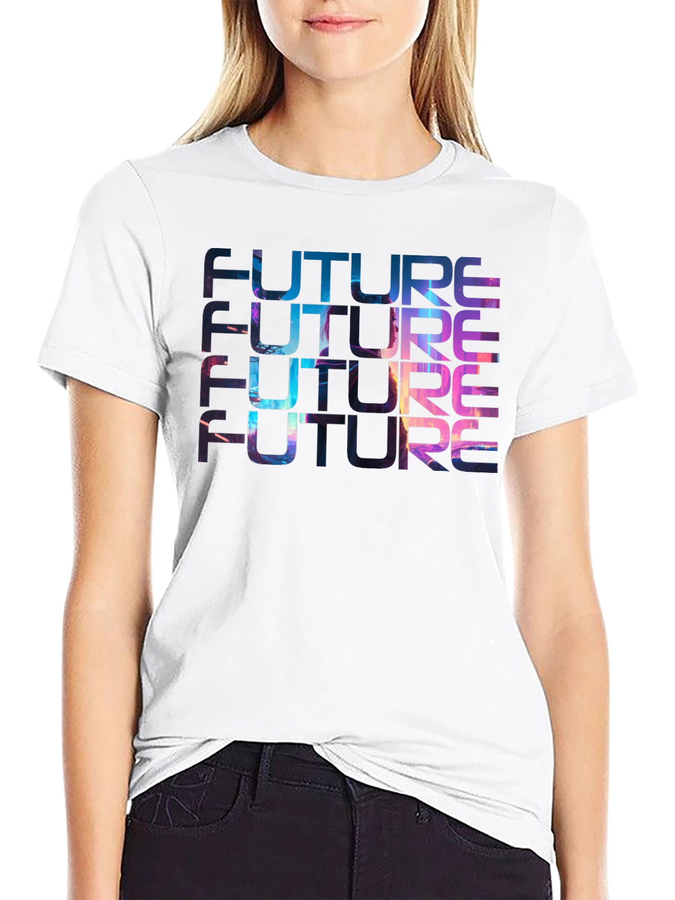 Future Graphic Tee - Galaxy Print