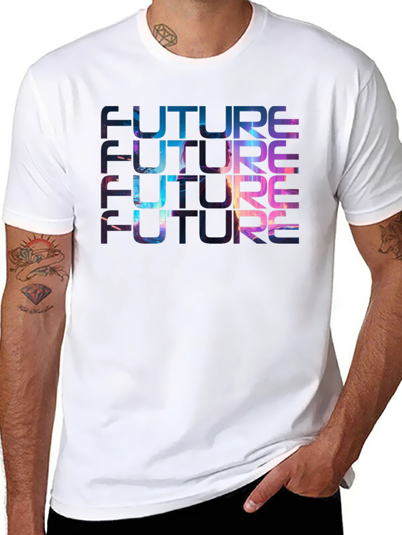 Future Graphic Tee - Galaxy Print