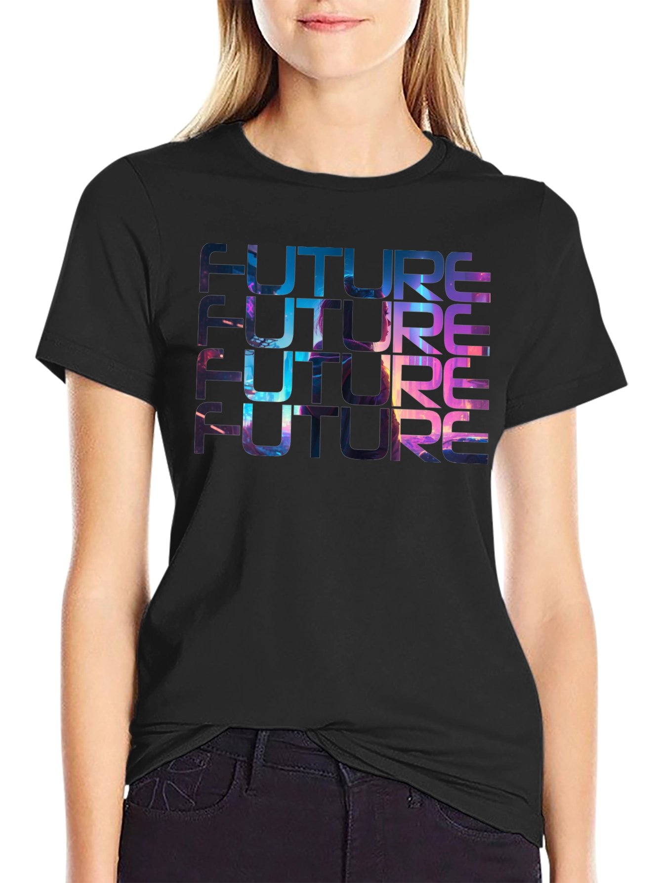 Future Graphic Tee - Galaxy Print