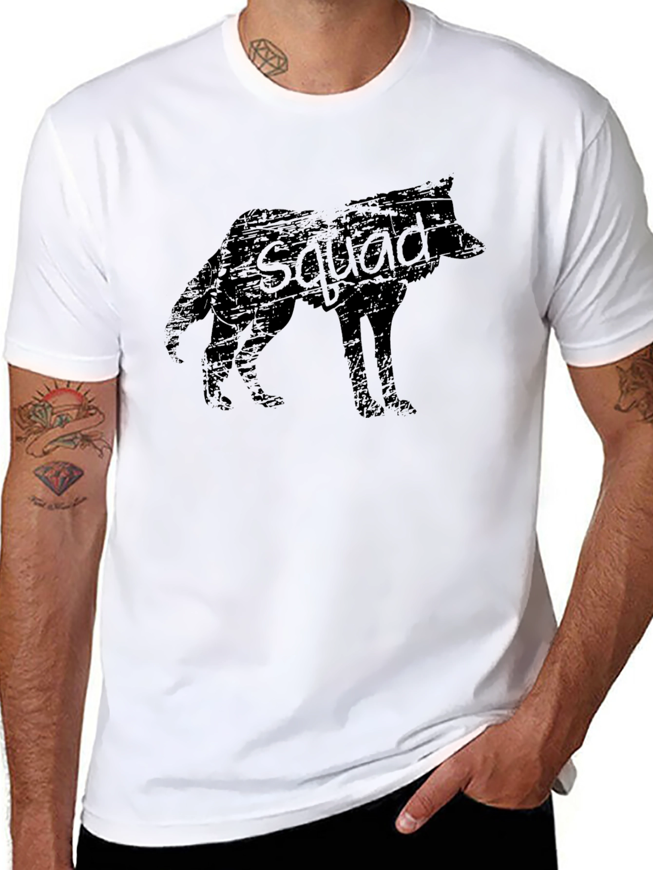 Wolf Squad Graphic Tee - Black T-Shirt