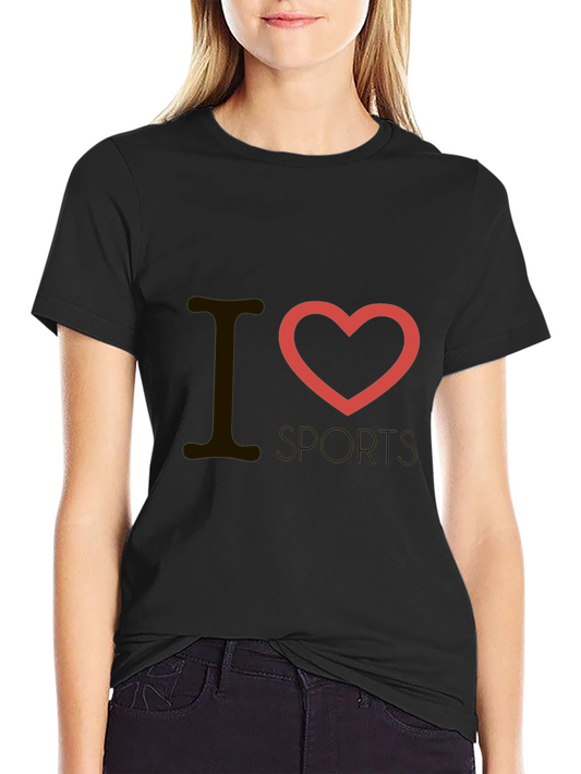 I Heart Sports Black T-Shirt