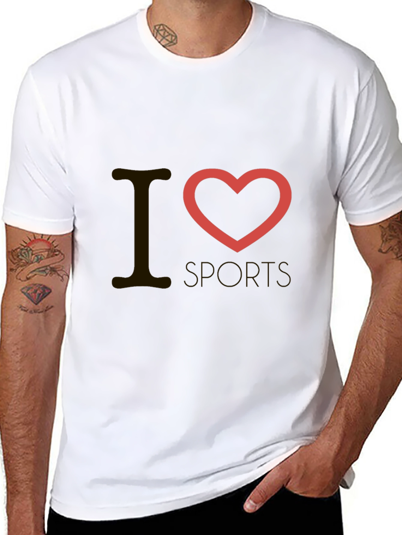 I Heart Sports Black T-Shirt