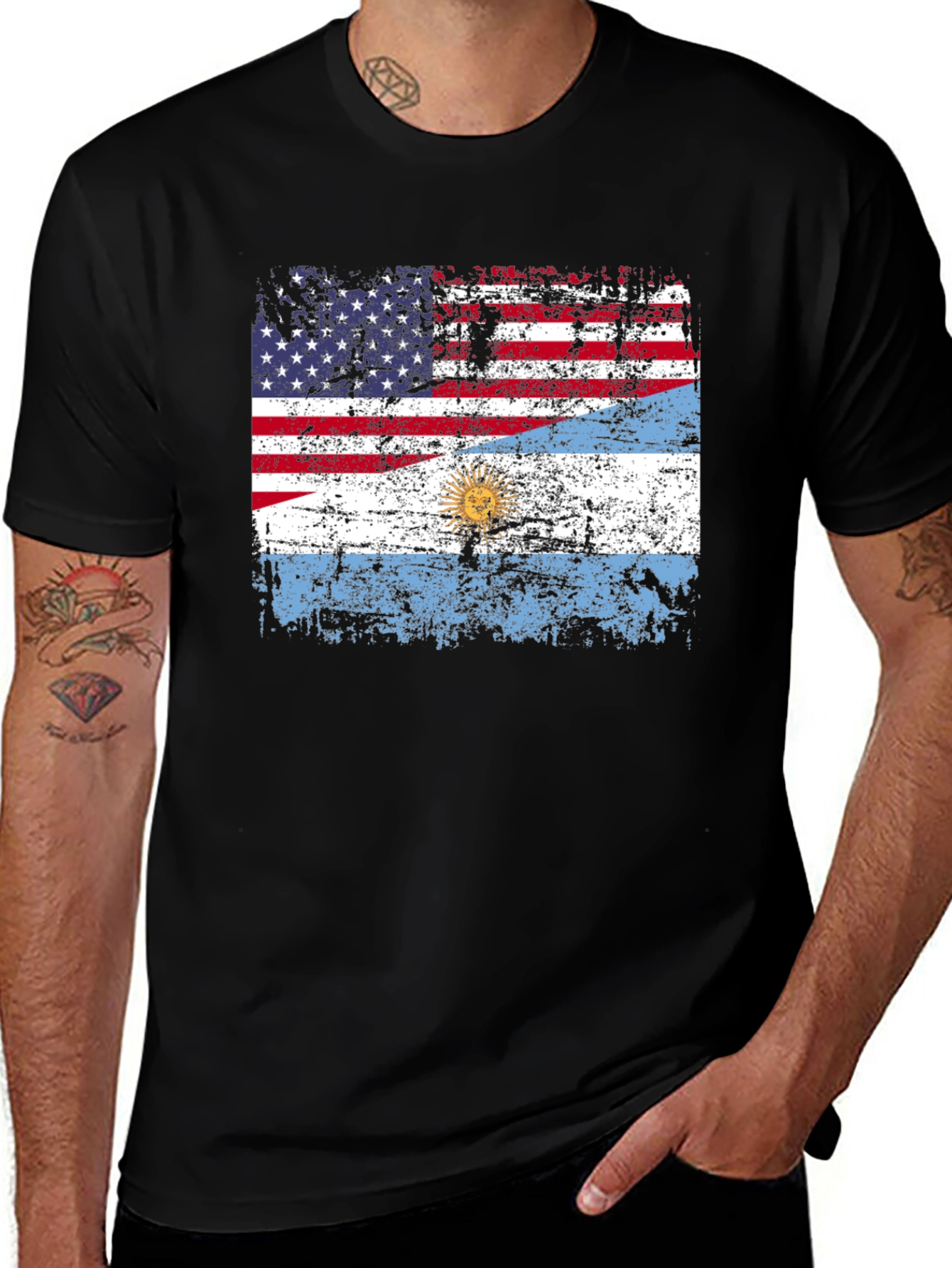 Argentina USA Flag T-Shirt