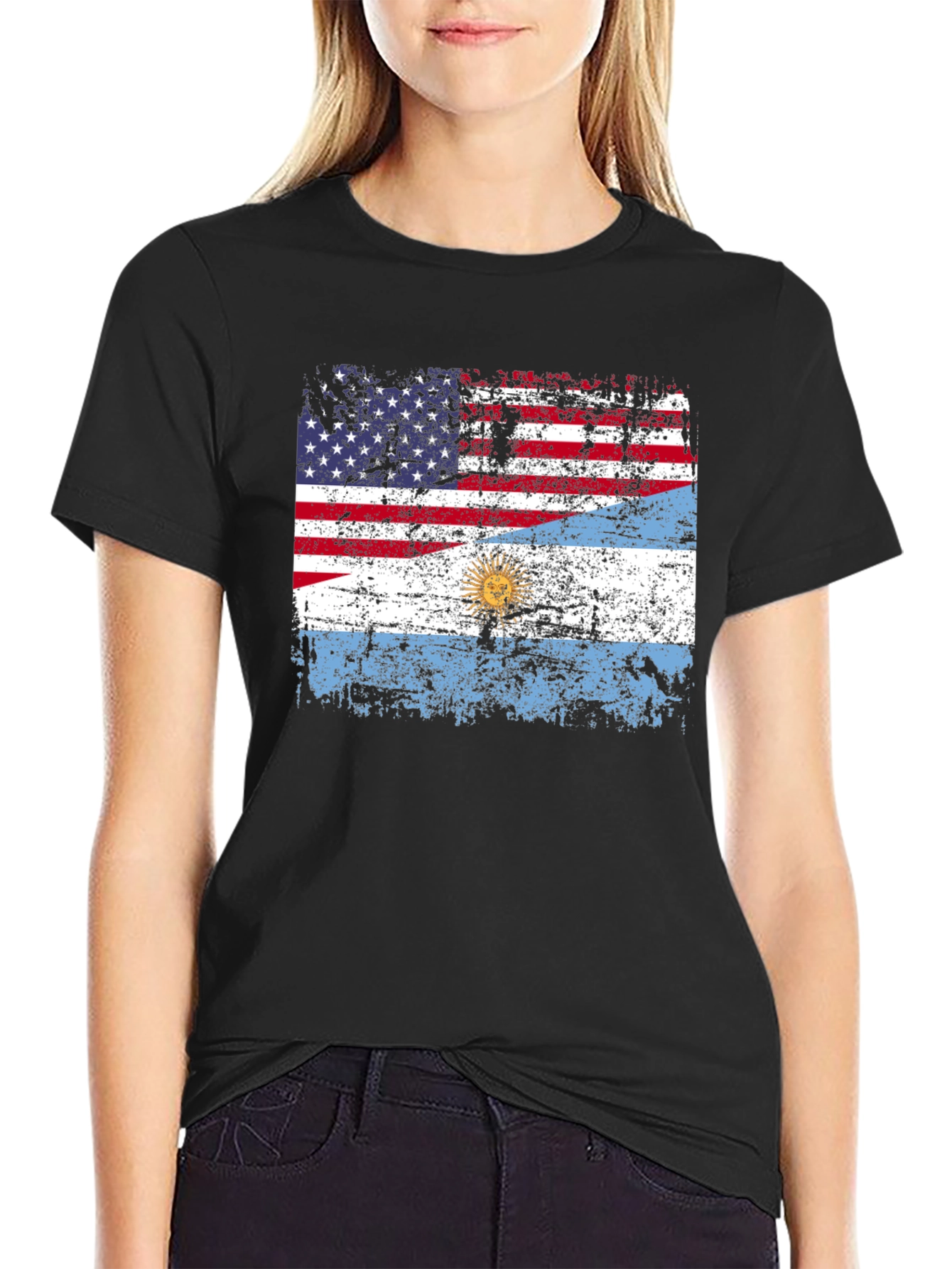 Argentina USA Flag T-Shirt