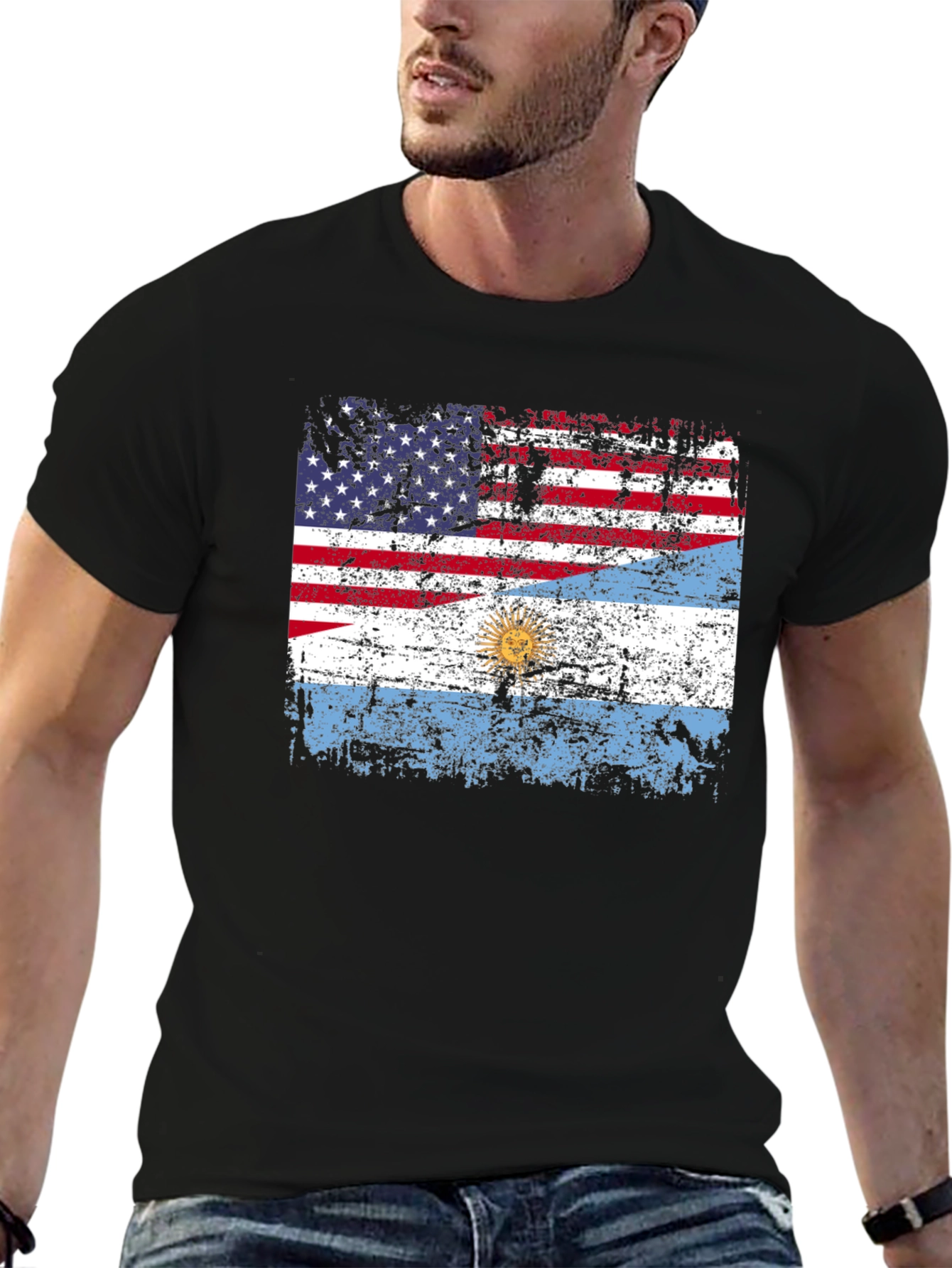 Argentina USA Flag T-Shirt