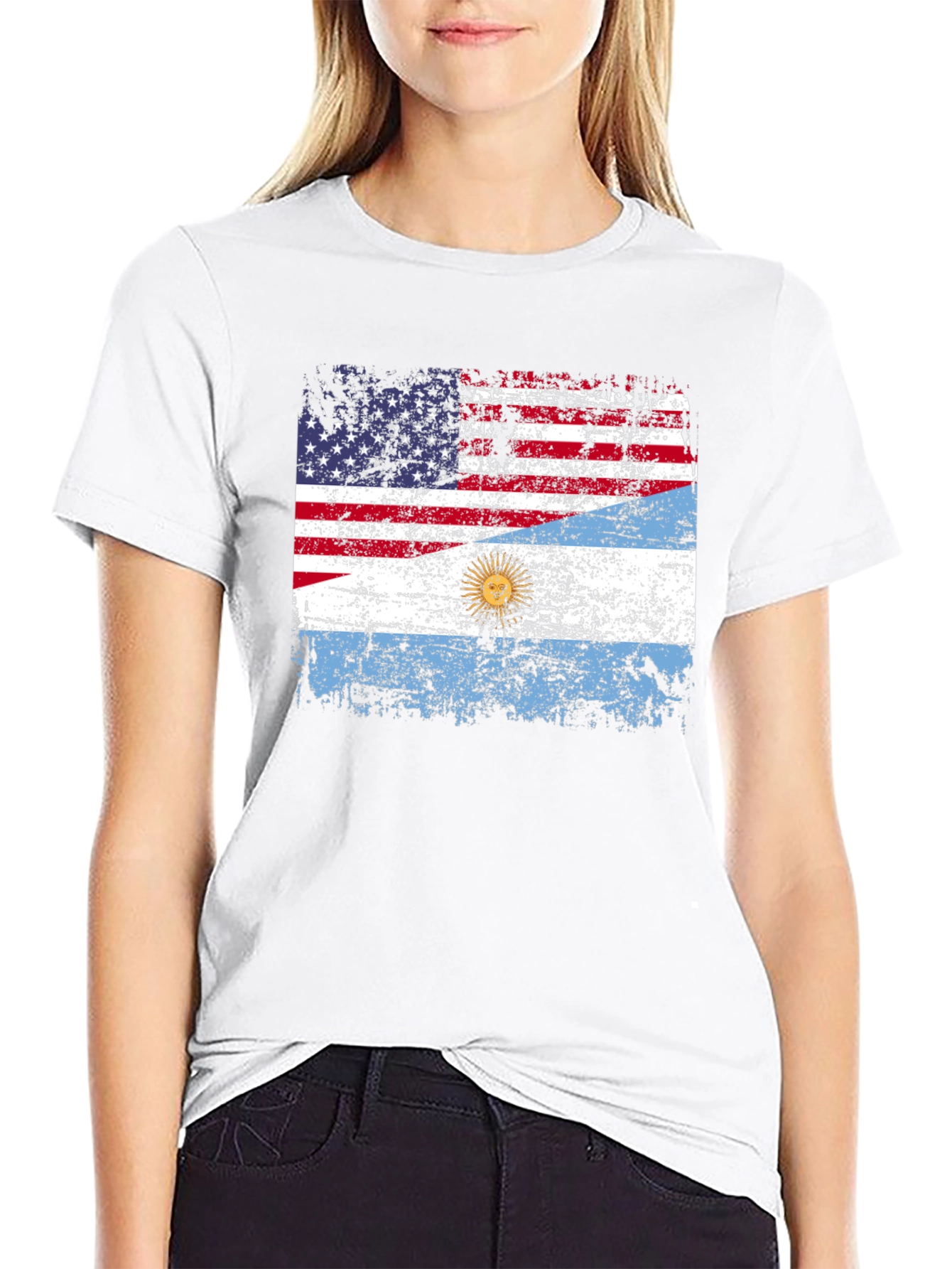 Argentina USA Flag T-Shirt