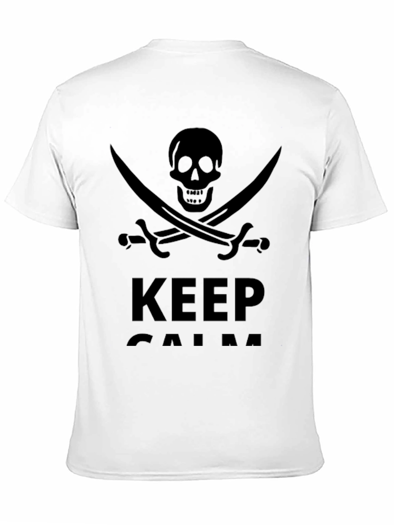 Skull & Swords Graphic Print Black T-Shirt