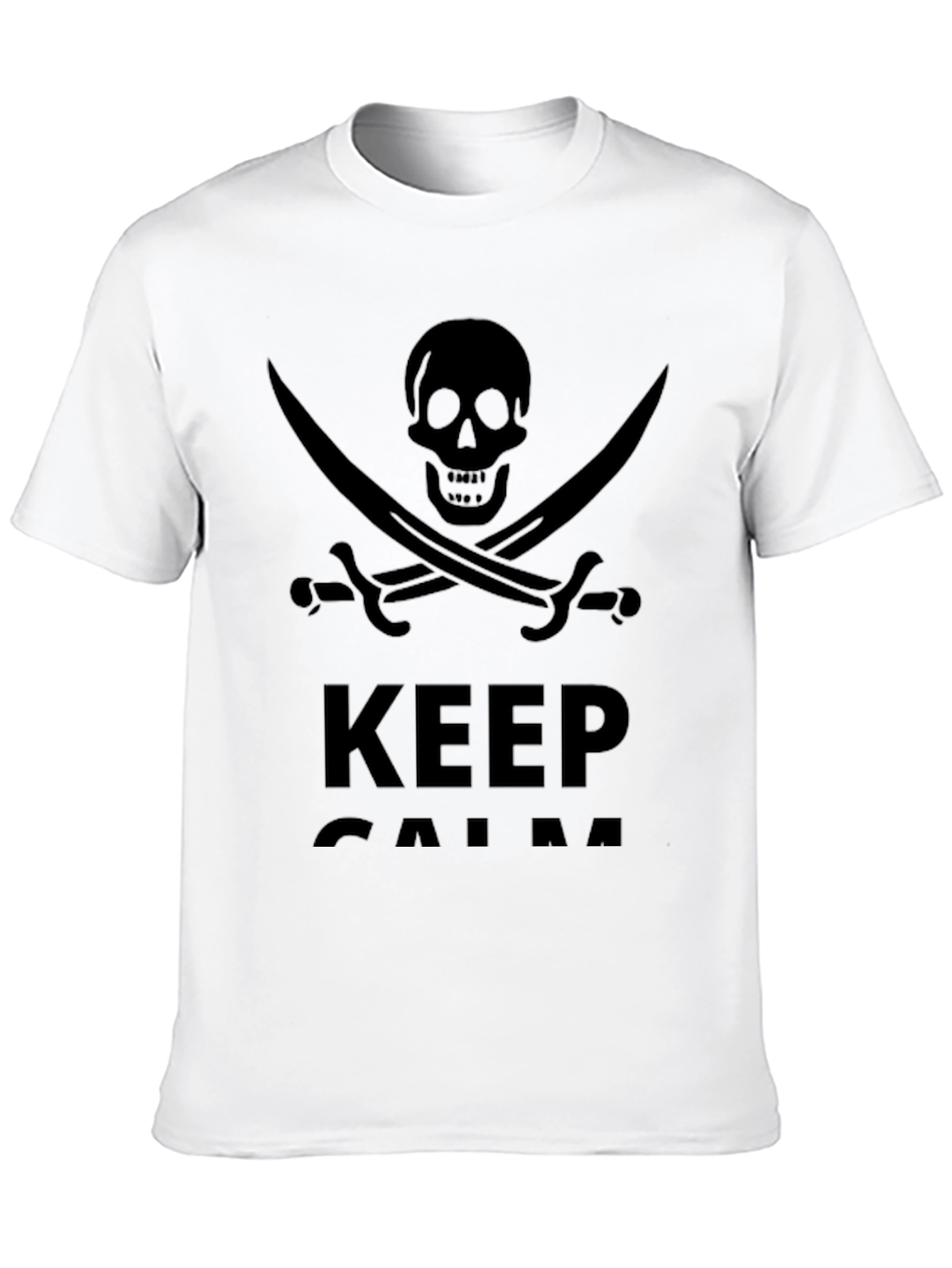 Skull & Swords Graphic Print Black T-Shirt