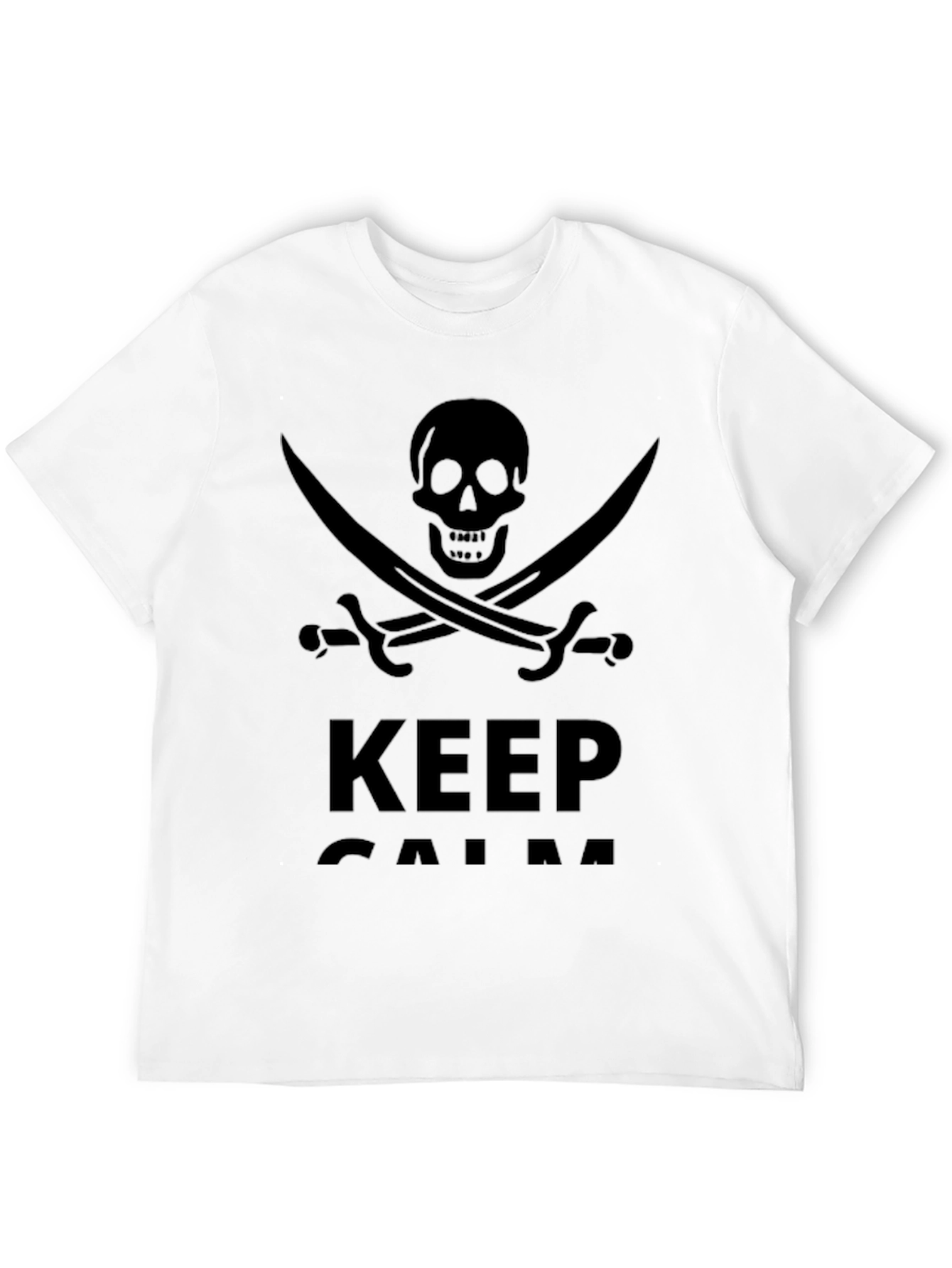 Skull & Swords Graphic Print Black T-Shirt