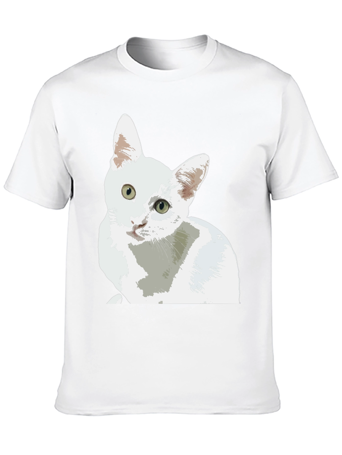 Cat Lover T-Shirt - Cute White Cat Design