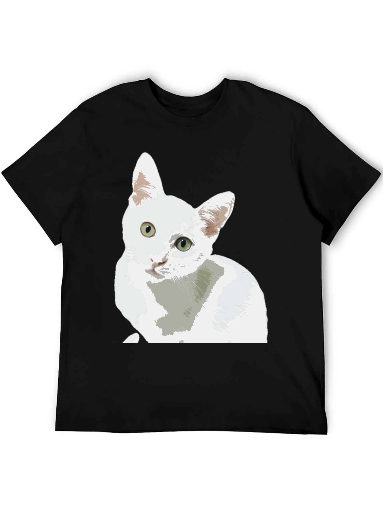 Cat Lover T-Shirt - Cute White Cat Design
