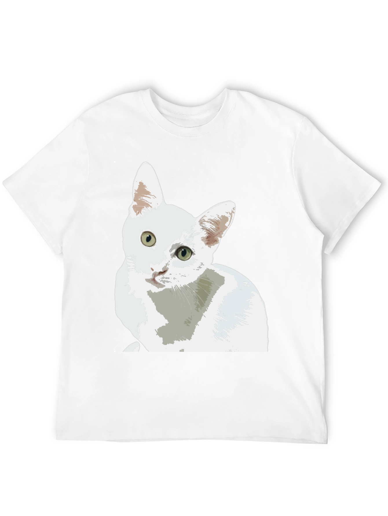 Cat Lover T-Shirt - Cute White Cat Design