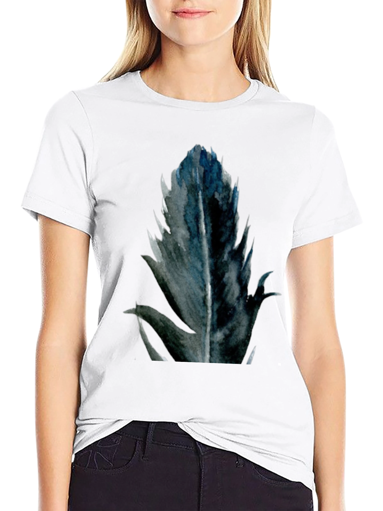 Botanical Leaf Graphic T-Shirt