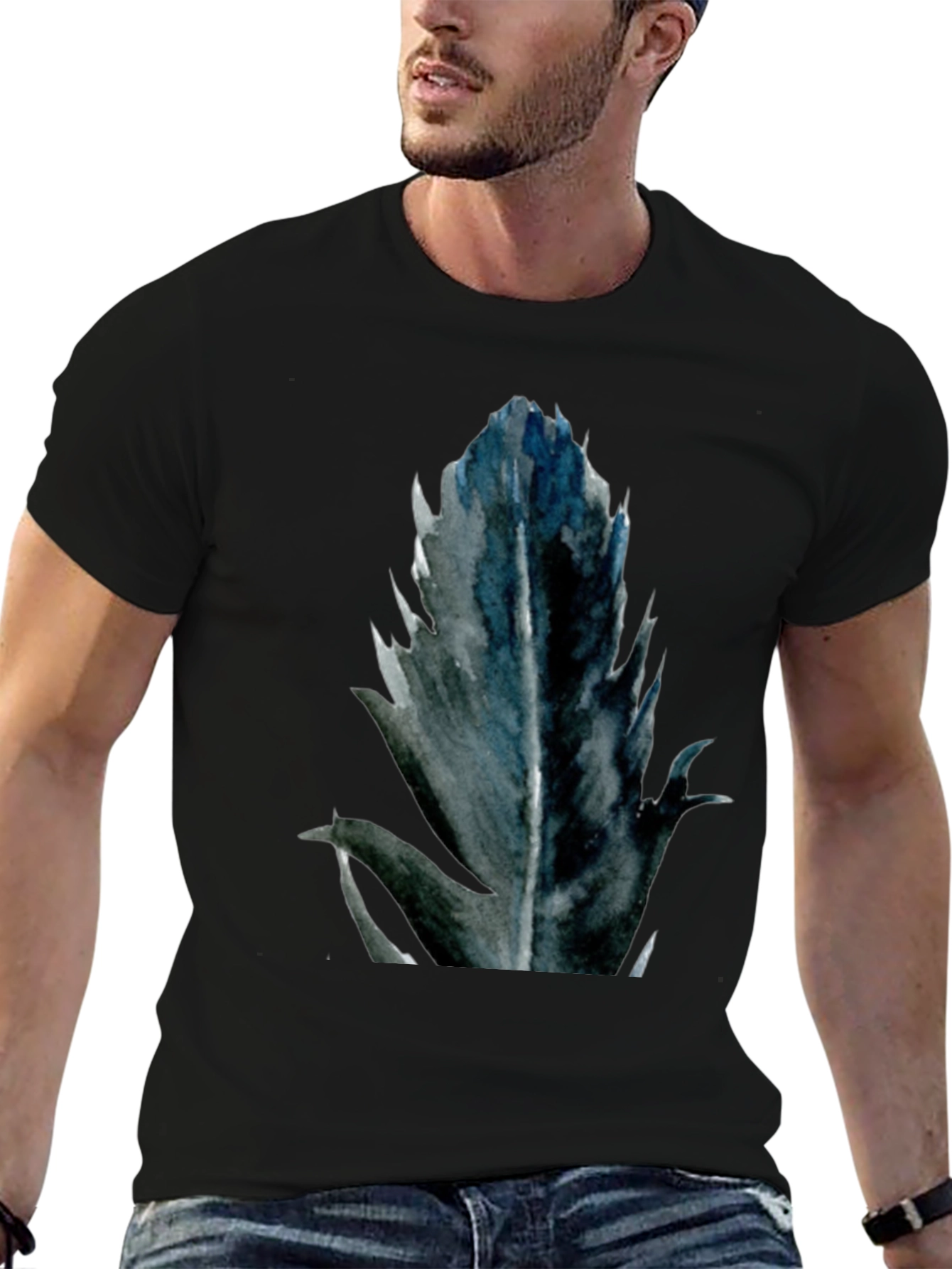 Botanical Leaf Graphic T-Shirt