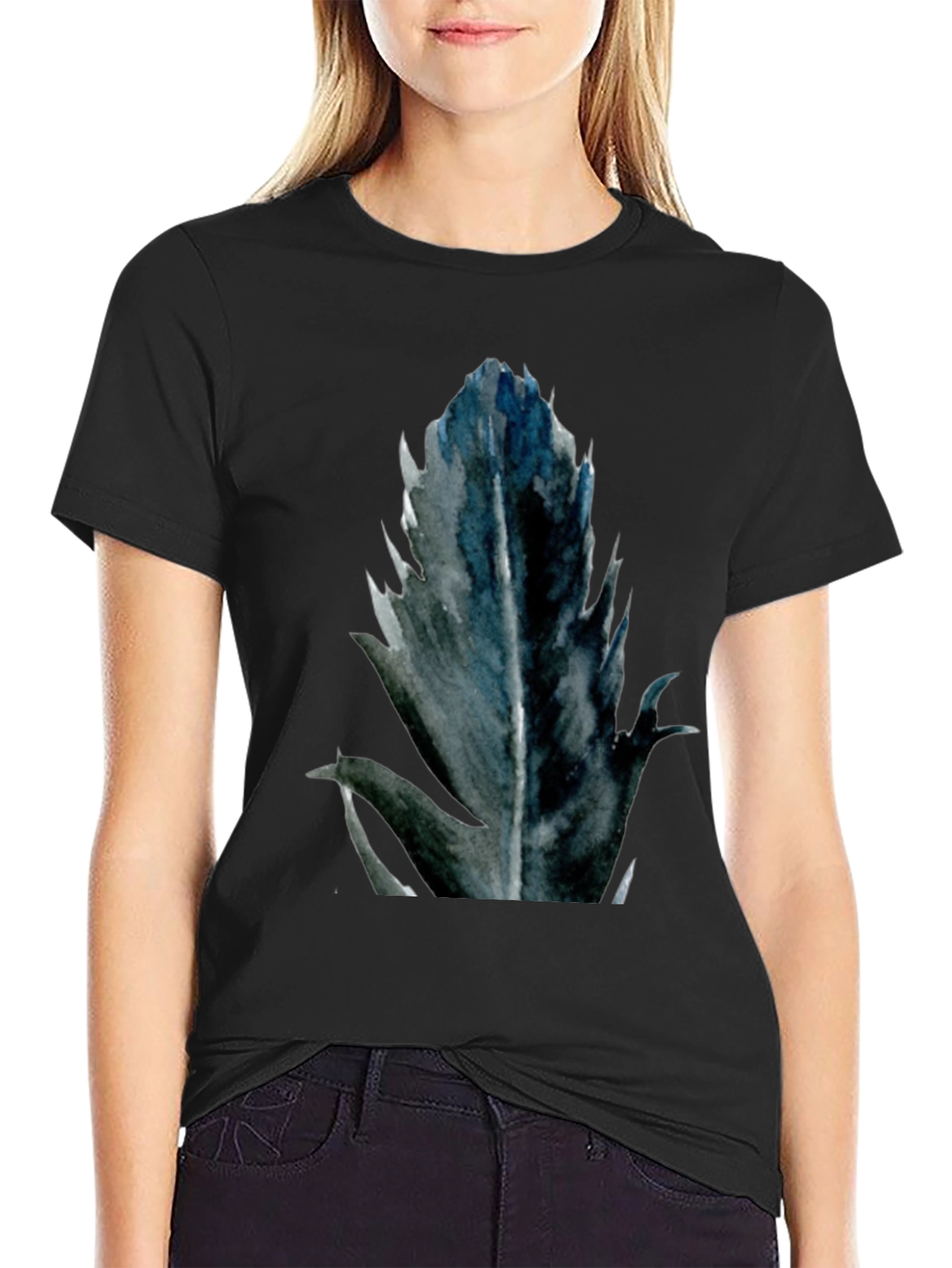 Botanical Leaf Graphic T-Shirt