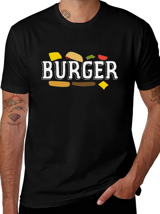 Burger Graphic T-Shirt - Unisex Crew Neck Tee