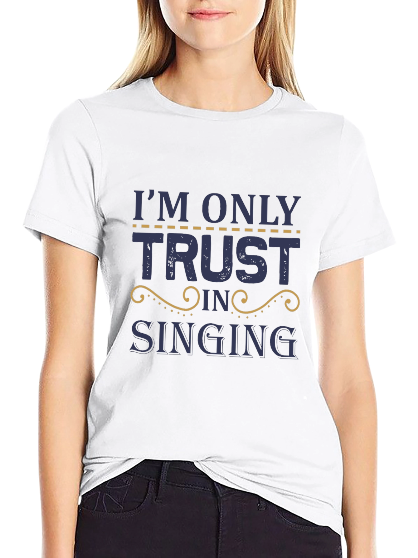 Trust In Singing T-Shirt - Black Cotton Tee