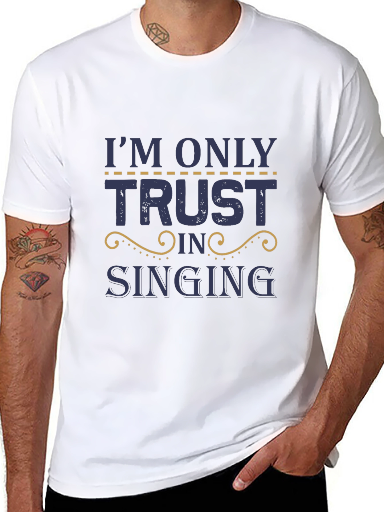 Trust In Singing T-Shirt - Black Cotton Tee