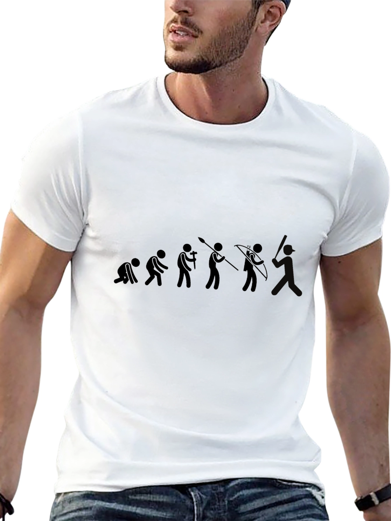 Evolution of Man Archery T-Shirt - Black