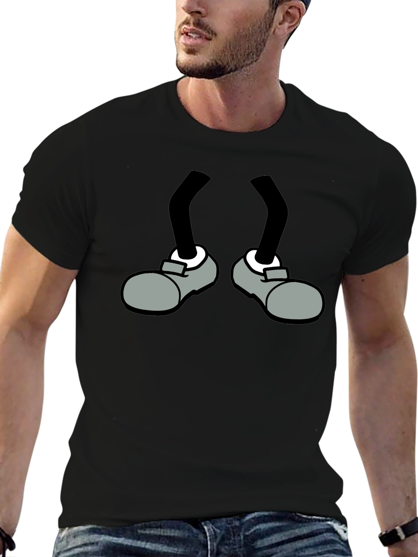 Cartoon Character Legs & Shoes Graphic Tee