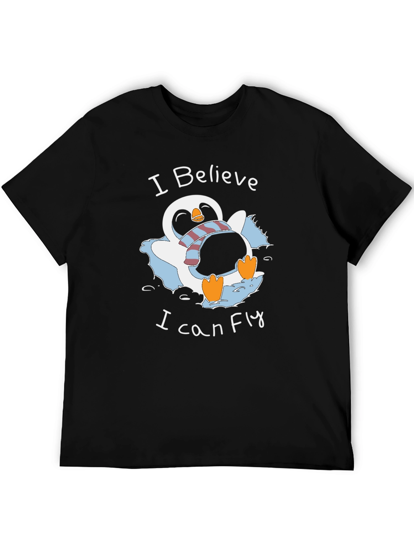 I Believe I Can Fly Penguin Graphic T-Shirt