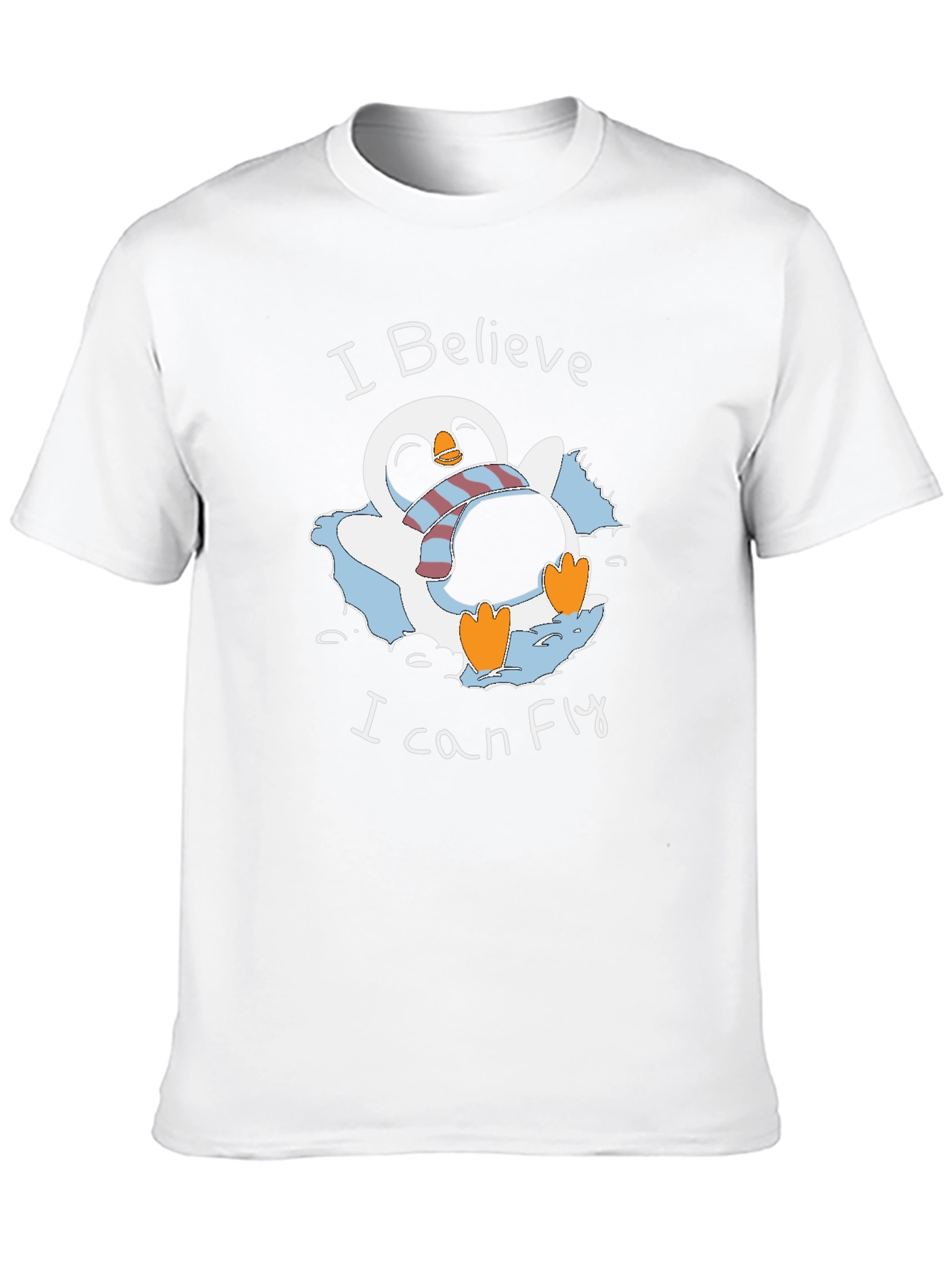 I Believe I Can Fly Penguin Graphic T-Shirt