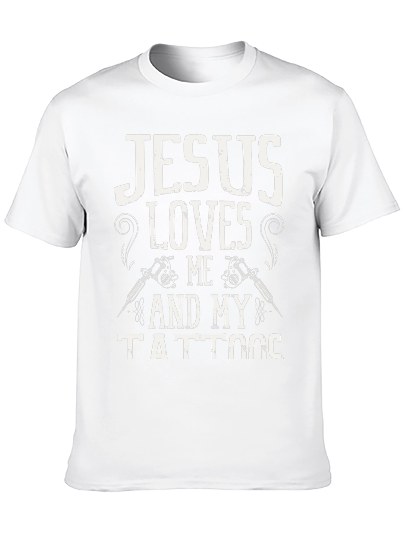 Jesus Loves Me and My Tattoos Graphic T-Shirt