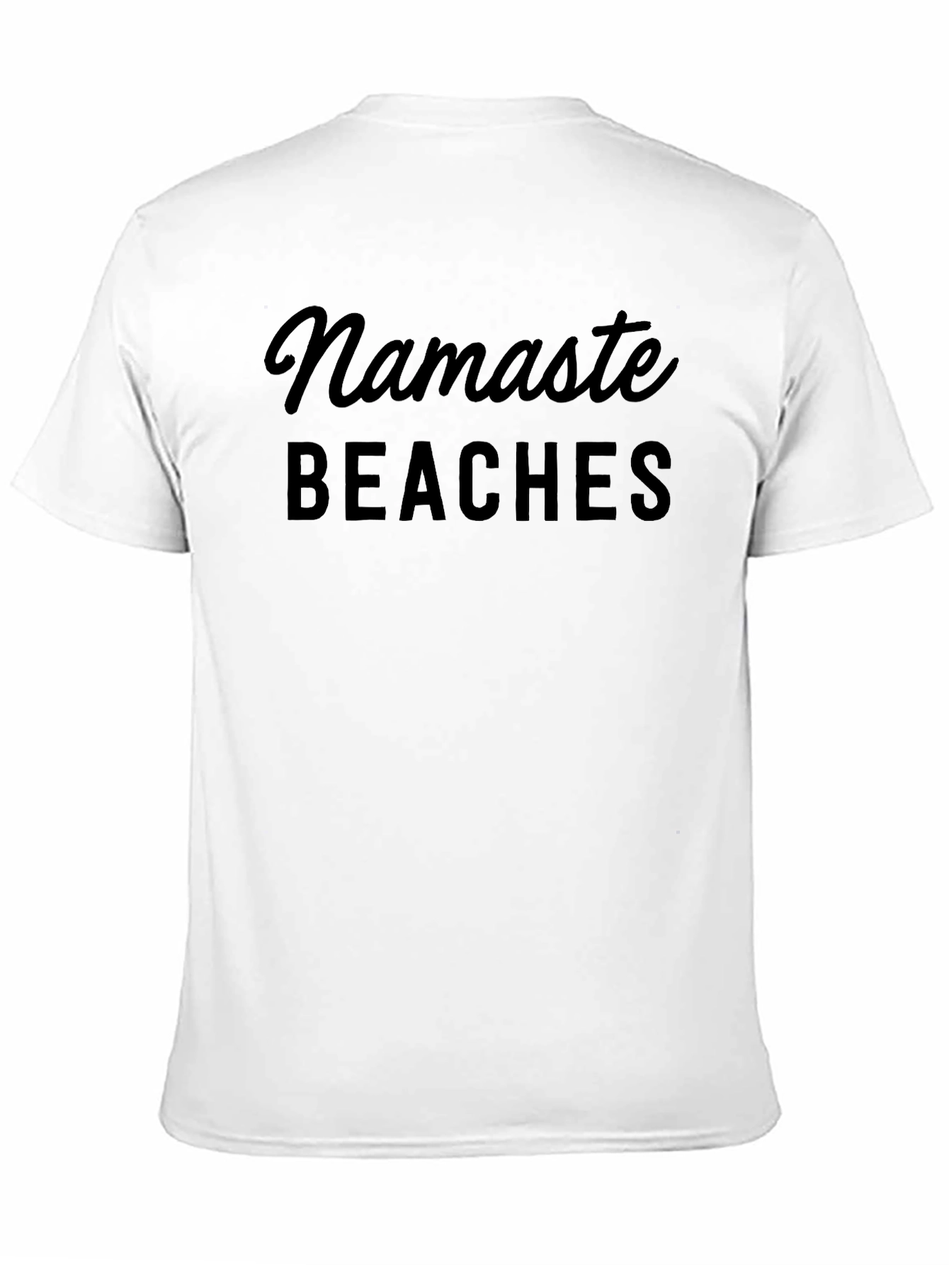 Namaste Beaches Black Graphic T-Shirt