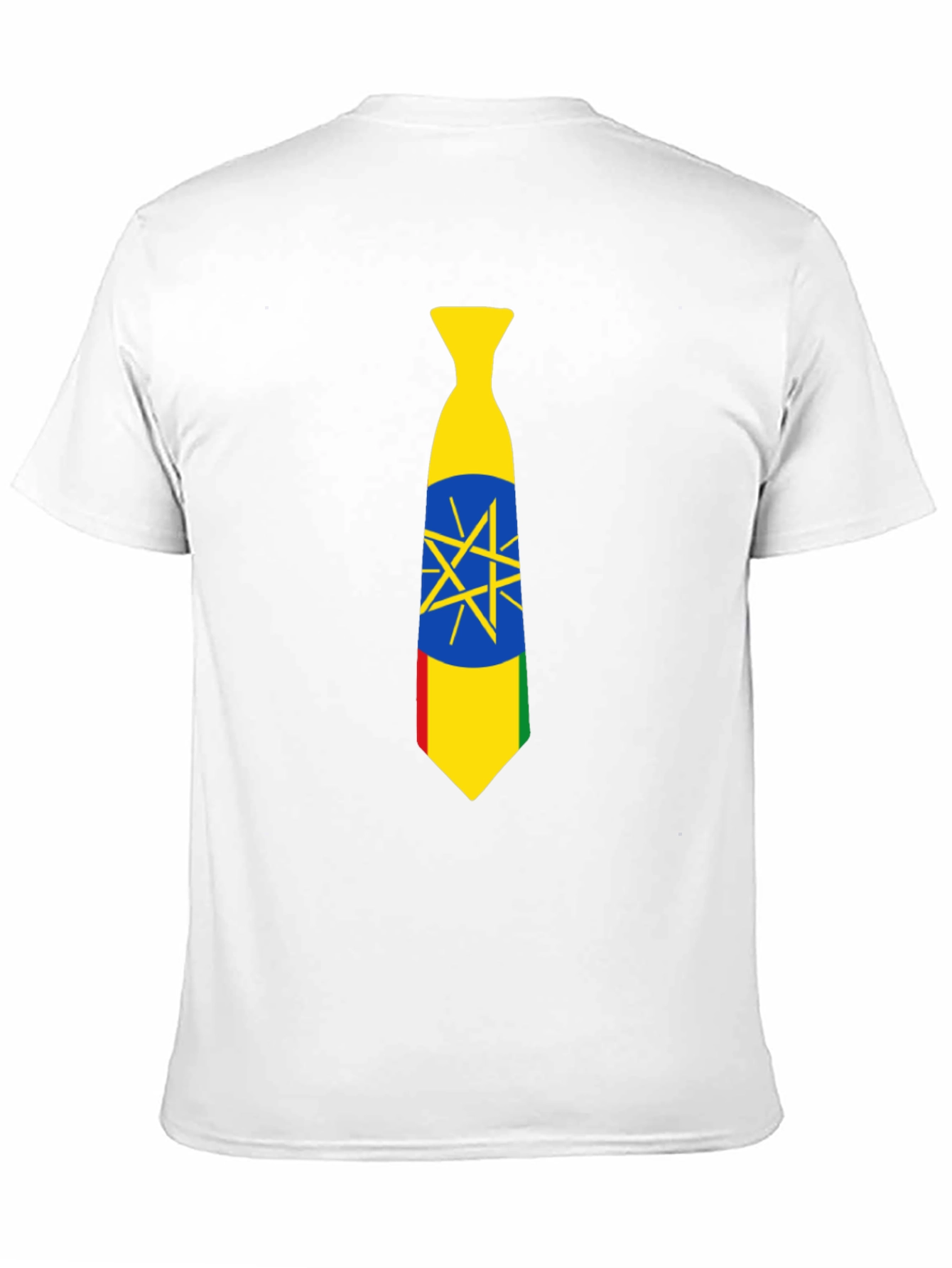 Ethiopian Flag Tie Graphic Tee - Black