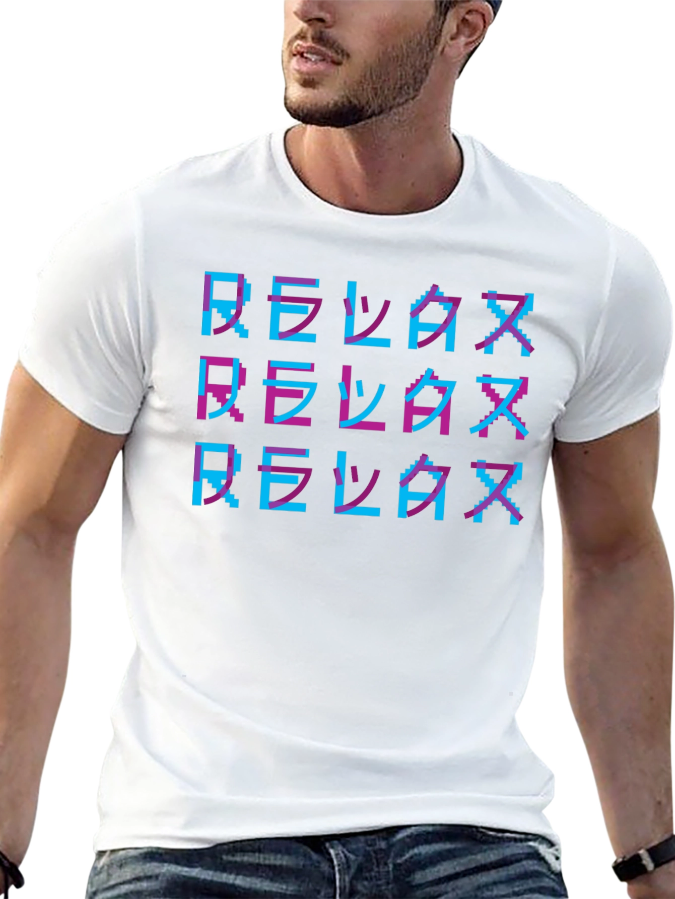 Relax Retro Pixel Art T-Shirt