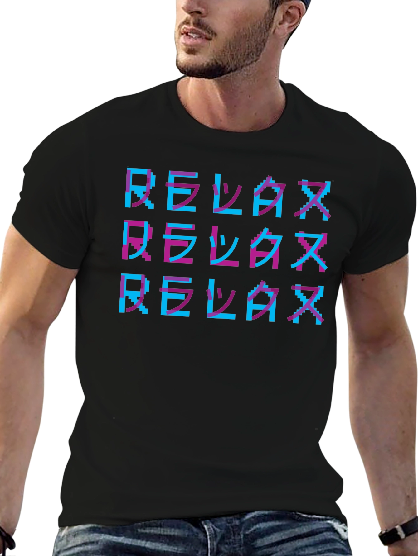 Relax Retro Pixel Art T-Shirt