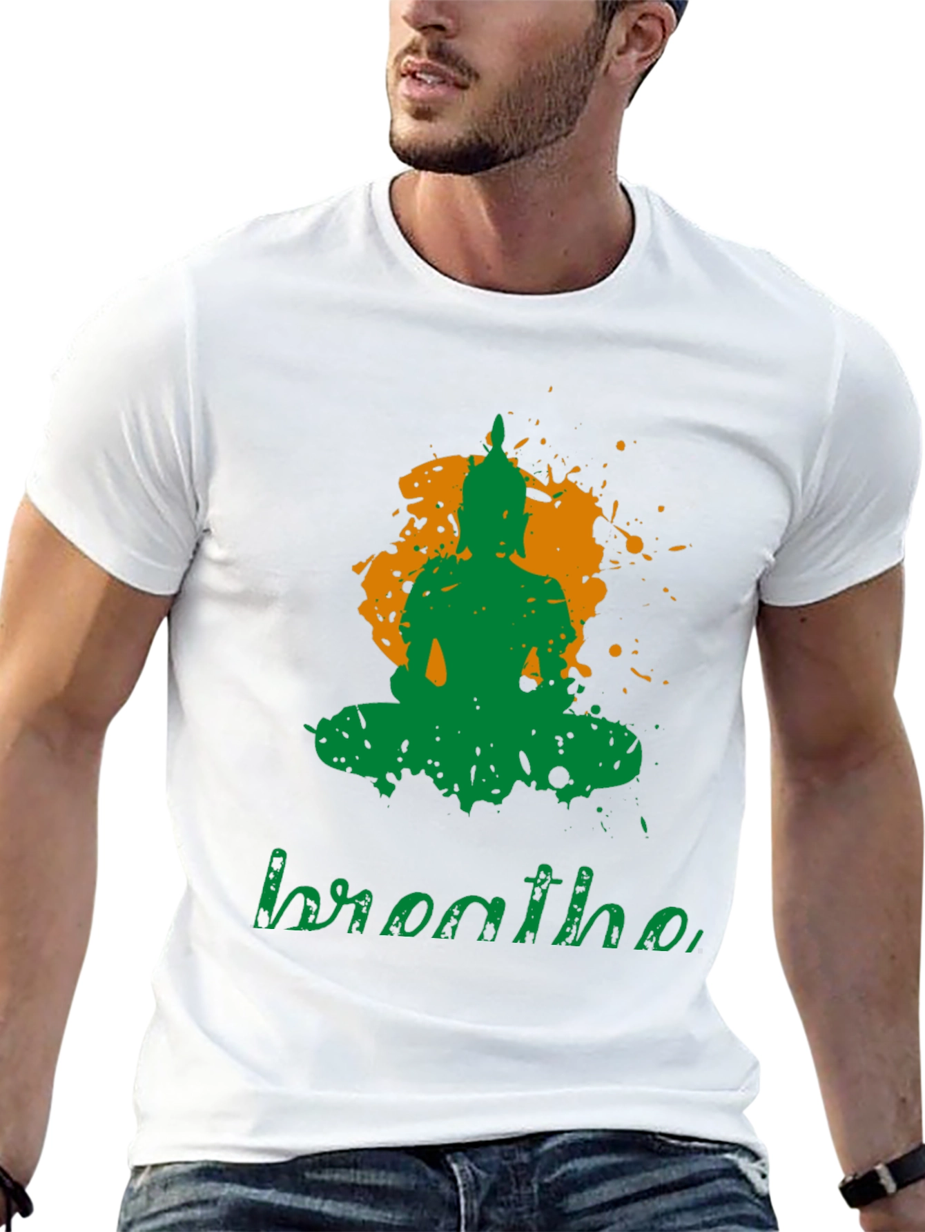 Breathe Buddha Graphic T-Shirt - Meditate in Style