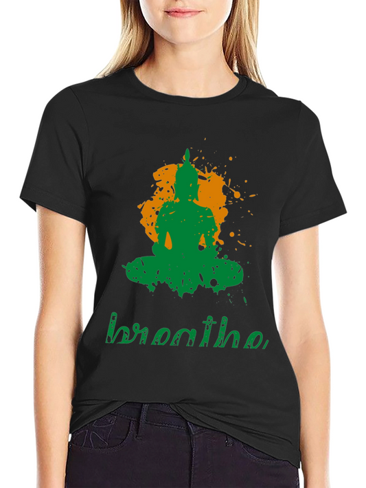 Breathe Buddha Graphic T-Shirt - Meditate in Style