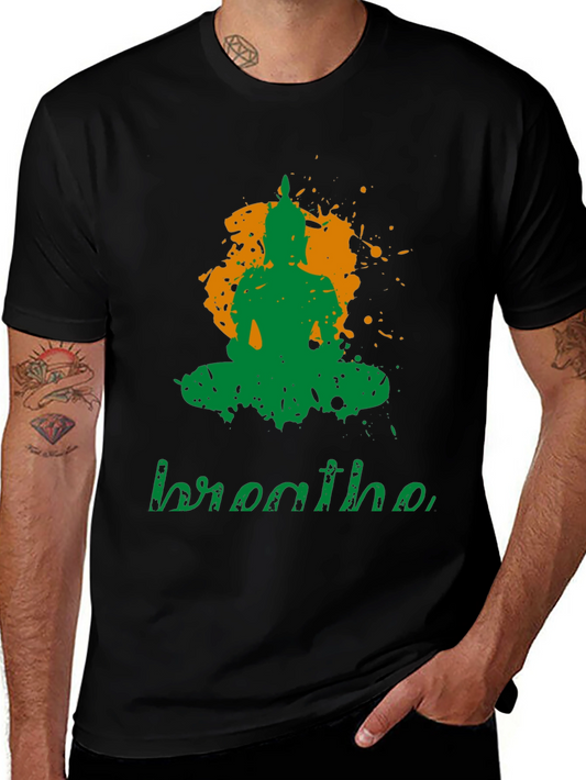 Breathe Buddha Graphic T-Shirt - Meditate in Style