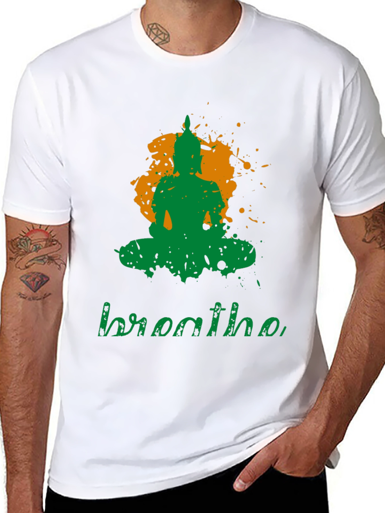 Breathe Buddha Graphic T-Shirt - Meditate in Style