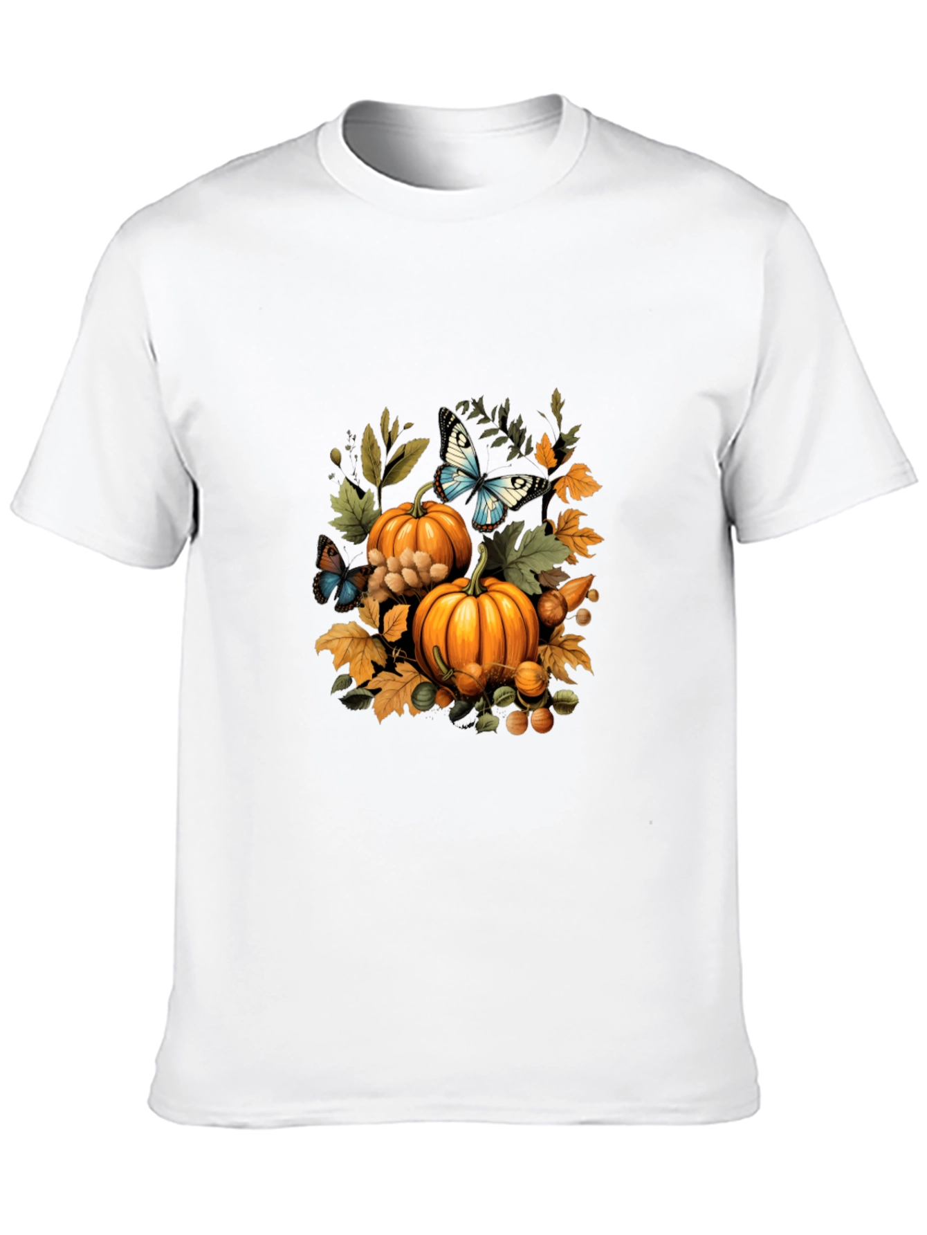 Autumn Harvest T-Shirt: Pumpkins & Butterflies