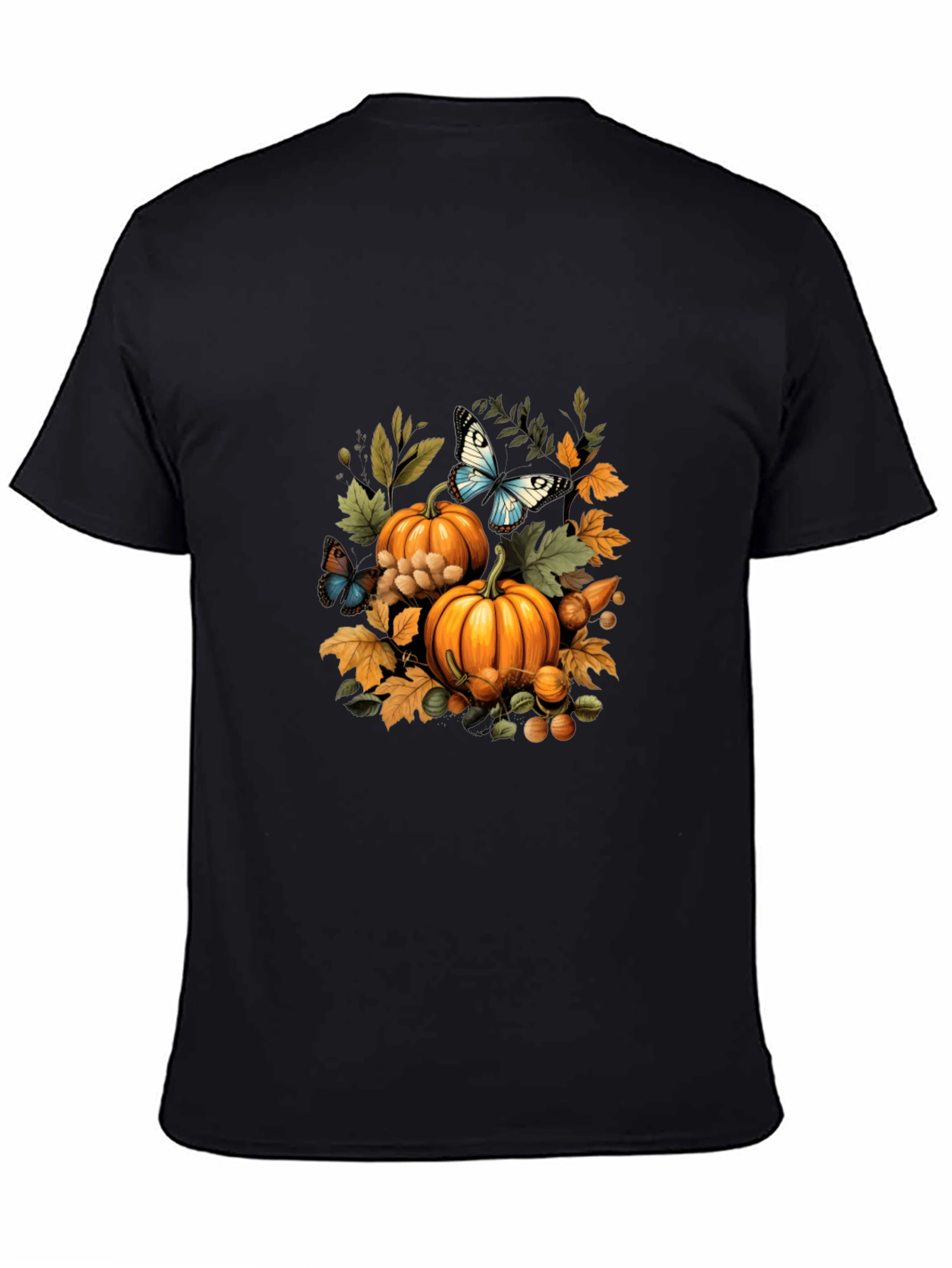 Autumn Harvest T-Shirt: Pumpkins & Butterflies