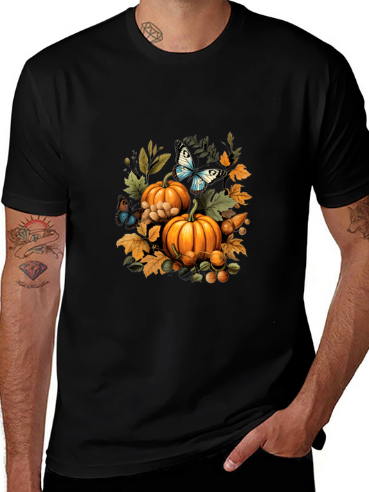 Autumn Harvest T-Shirt: Pumpkins & Butterflies