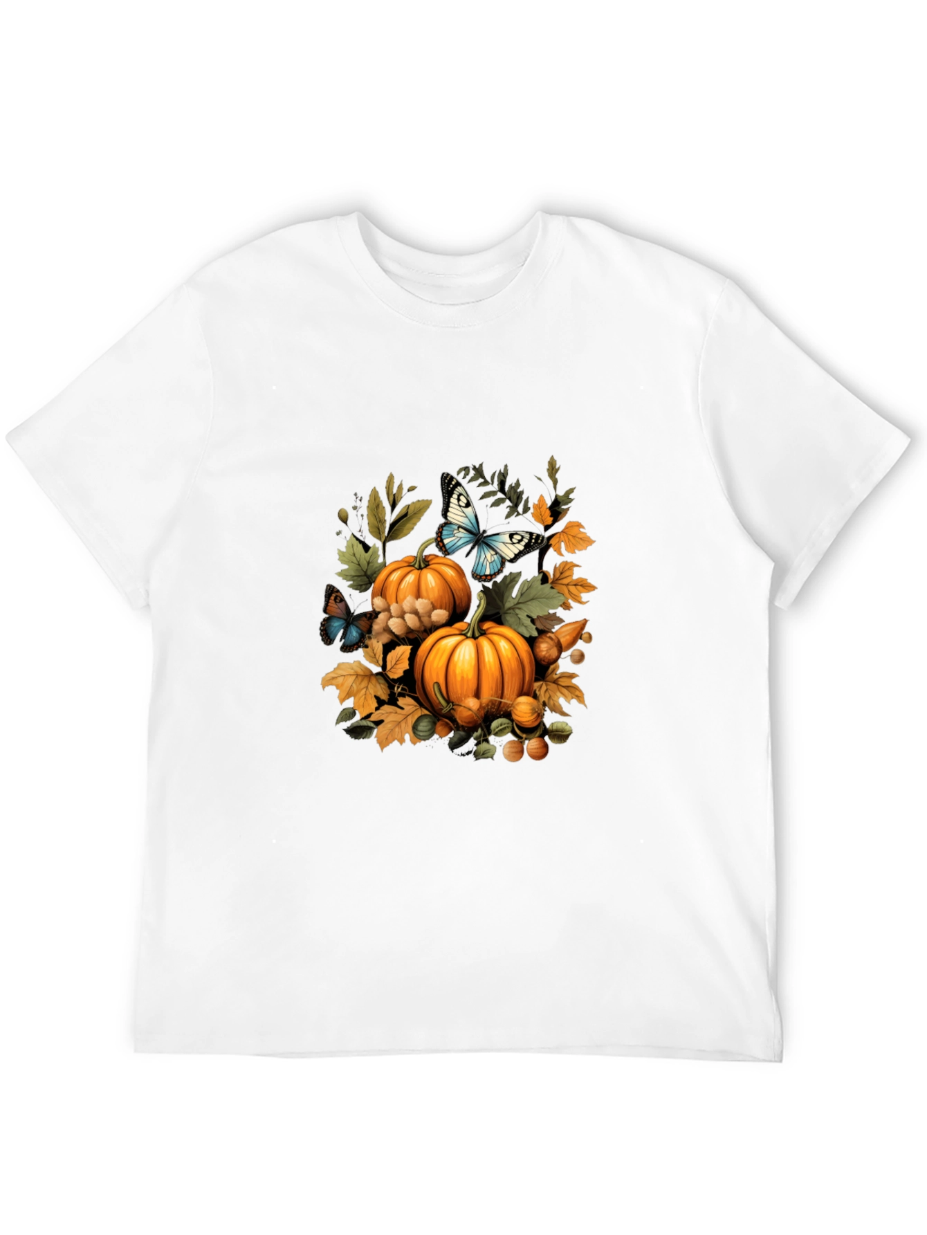 Autumn Harvest T-Shirt: Pumpkins & Butterflies