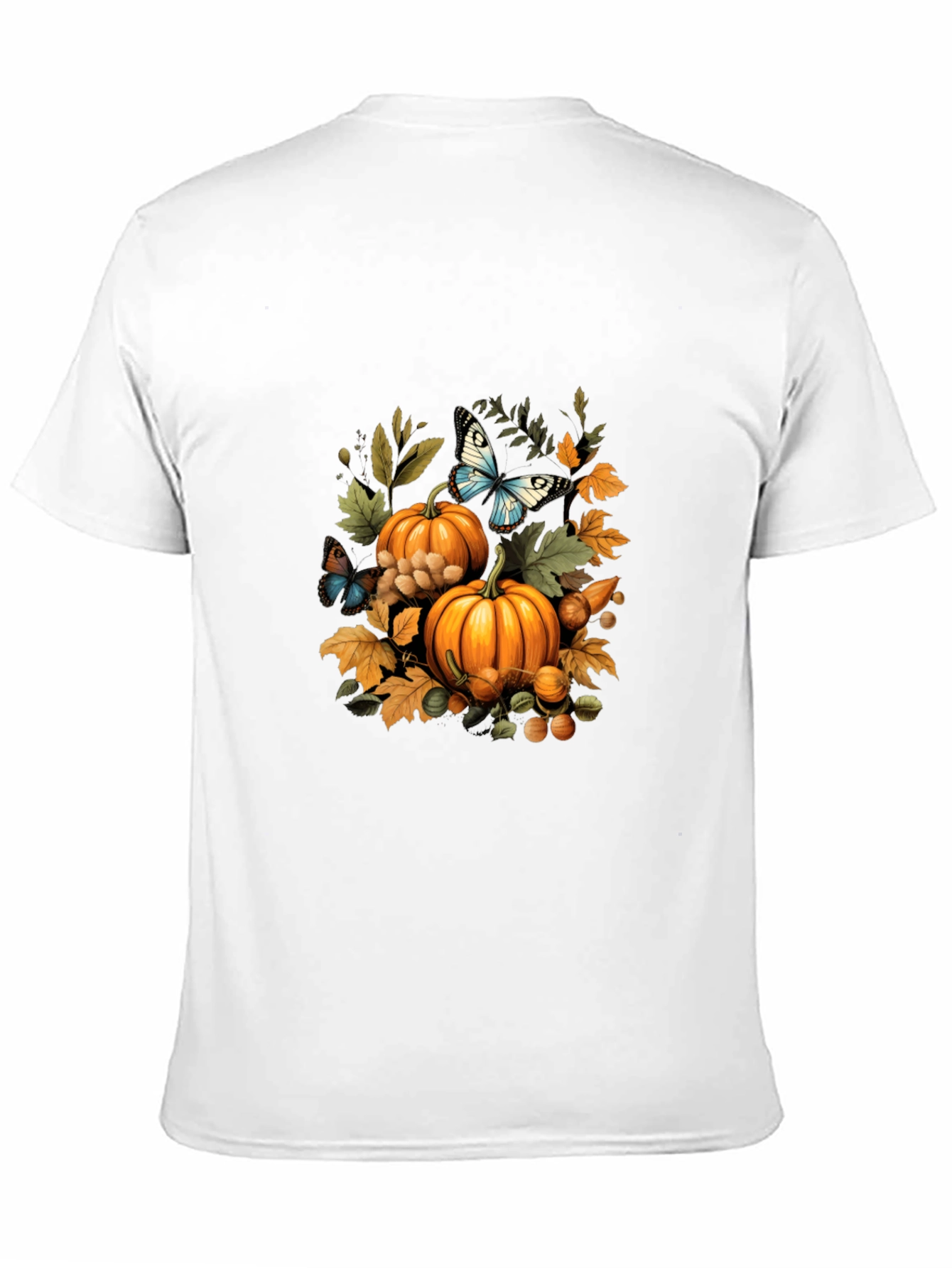 Autumn Harvest T-Shirt: Pumpkins & Butterflies