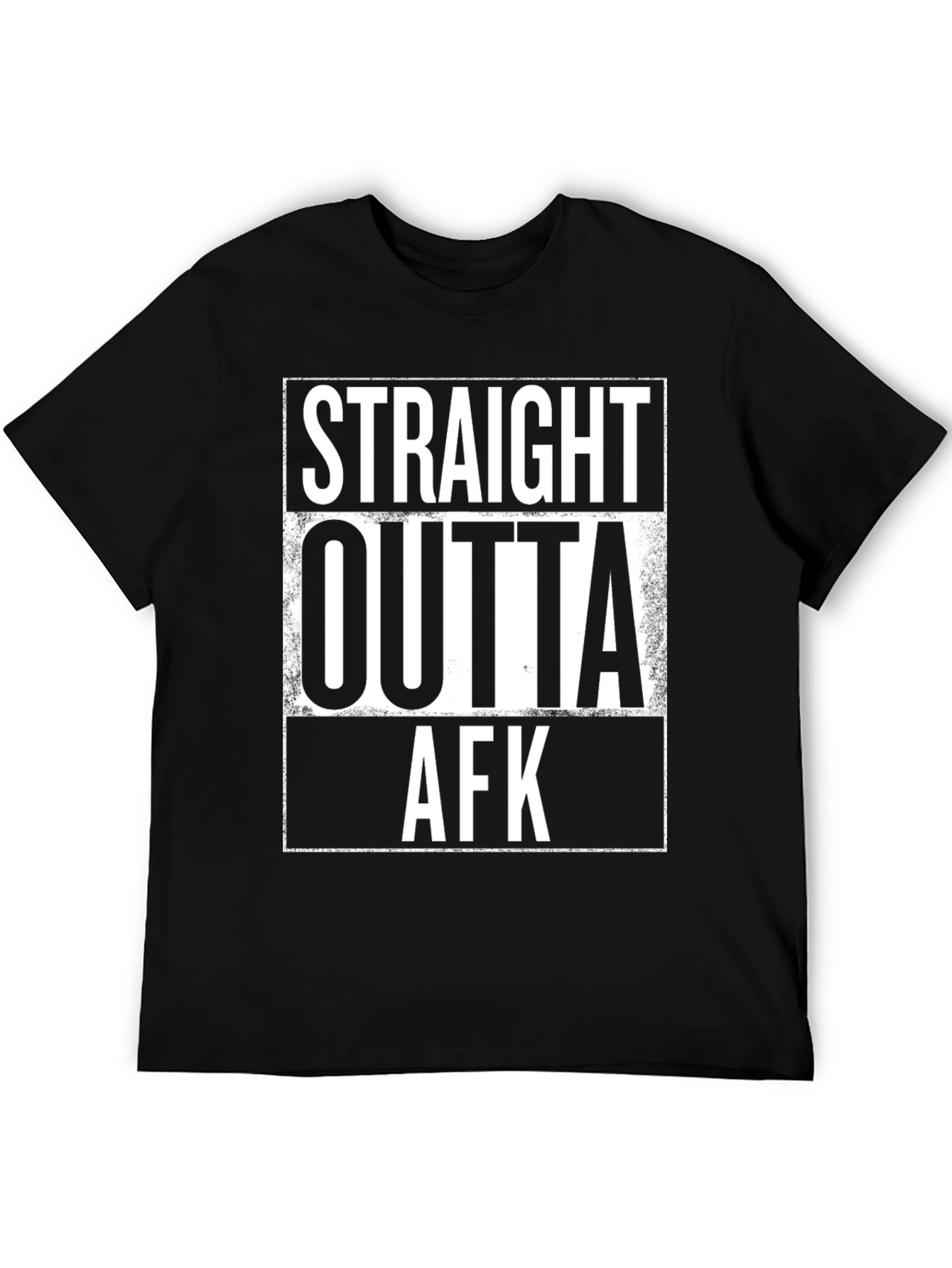 Straight Outta AFK Black T-Shirt