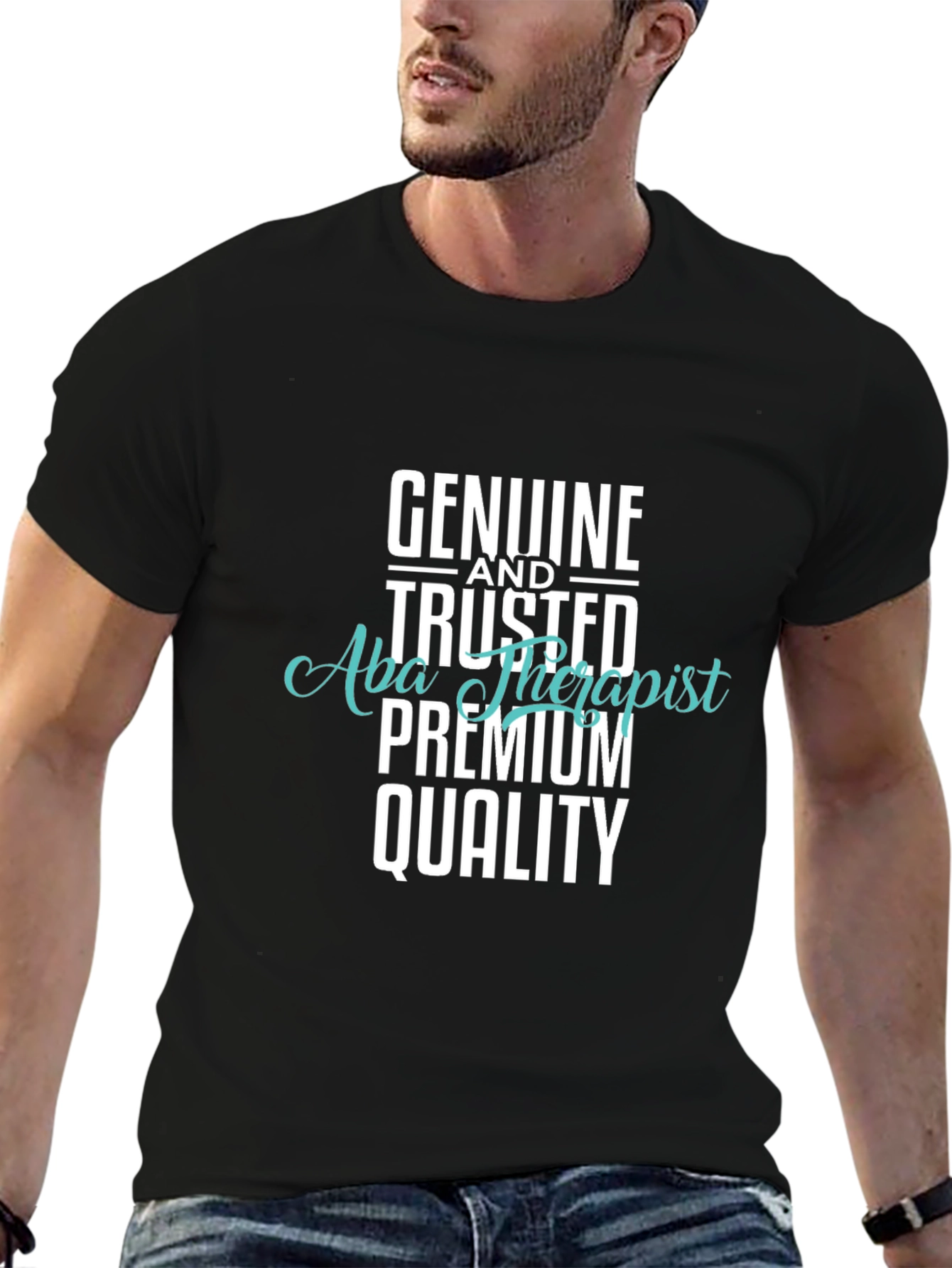 Genuine Trusted ABA Therapist Premium Quality Black T-Shirt