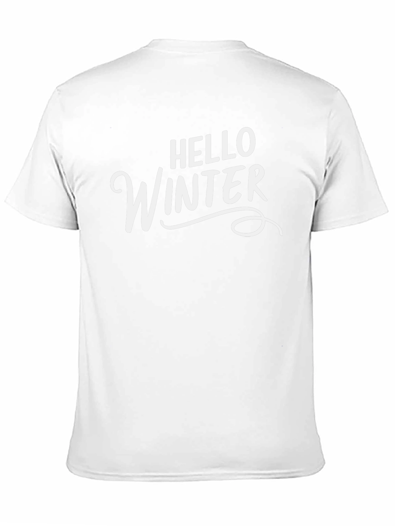 Hello Winter Black Graphic Tee Shirt