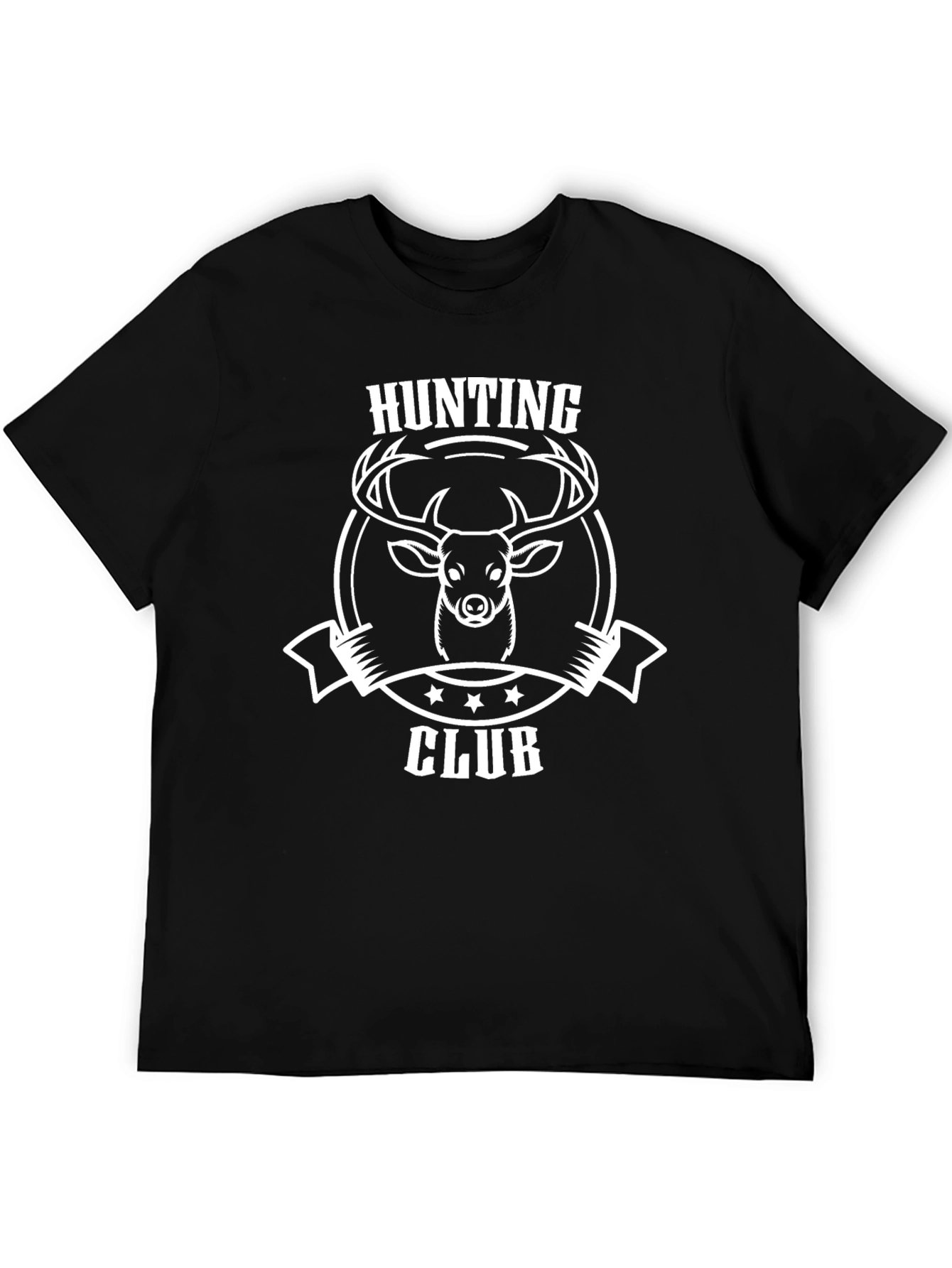 Hunting Club Deer Graphic Black T-Shirt