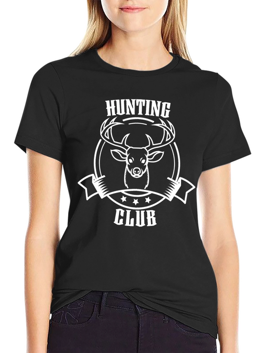 Hunting Club Deer Graphic Black T-Shirt