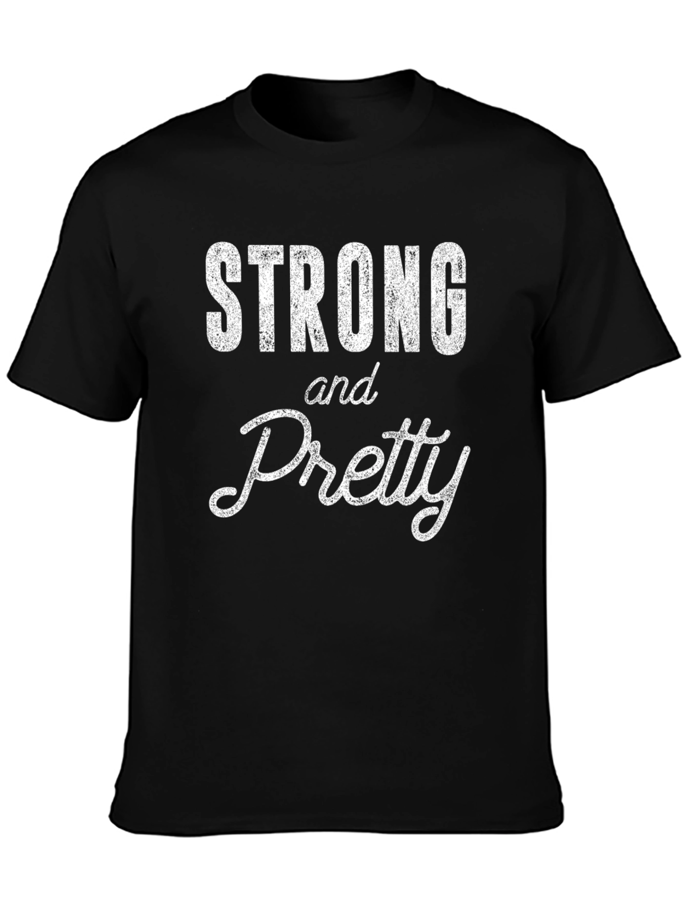 Strong and Pretty Graphic T-Shirt - Black