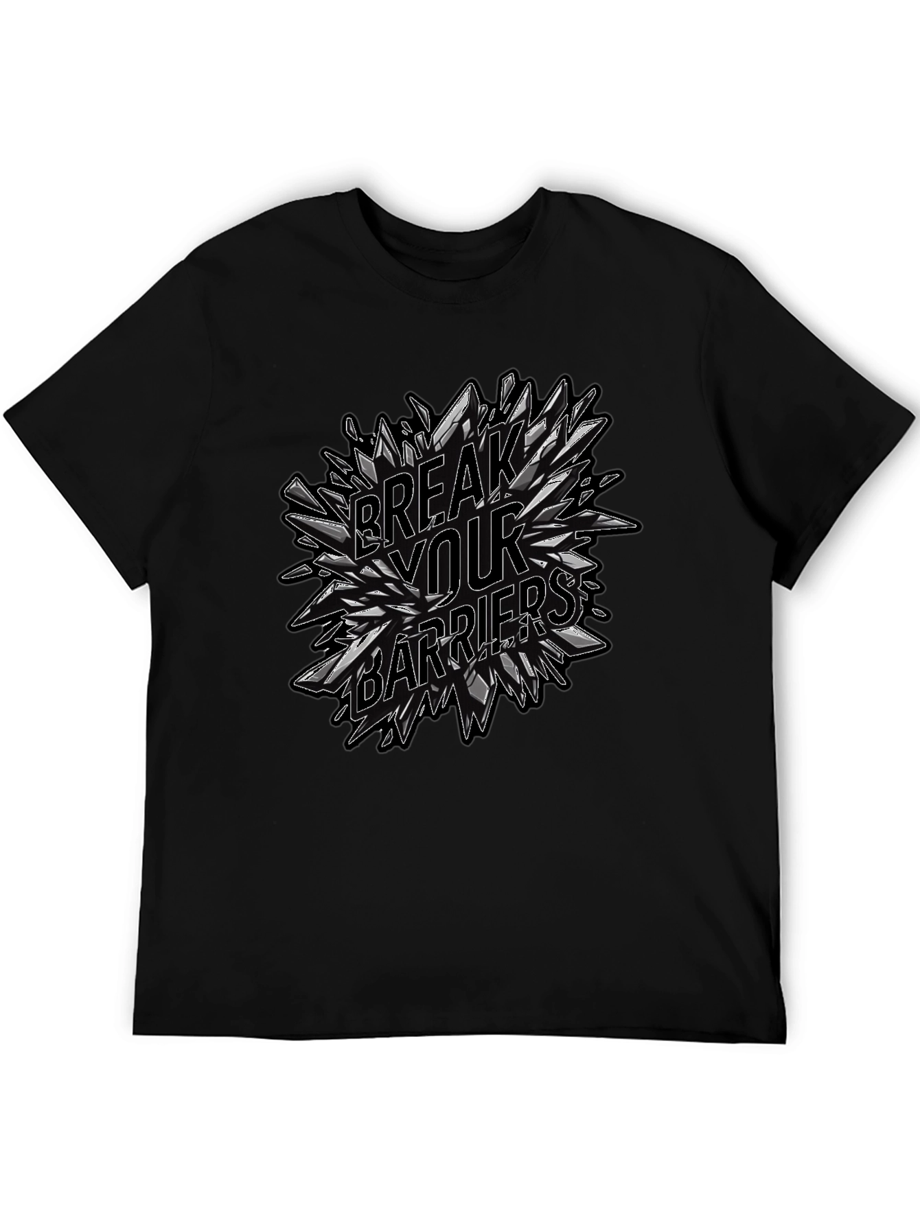 Break Your Barriers Graphic Black Tee